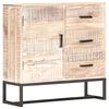 vidaXL Sideboard Wei&szlig; 73&times;30&times;75 cm Massivholz Akazie