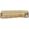 vidaXL Outdoor-Sofagarnitur 6 pcs Wei&szlig; und Beige 306 x 128,5 x 73 cm