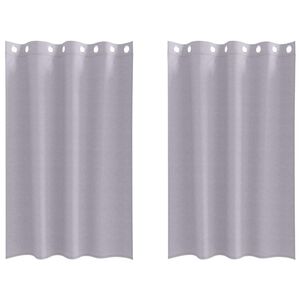 vidaXL Verdunkelungs-Vorh&auml;nge mit Ringen 2 stk. Metallic Grau