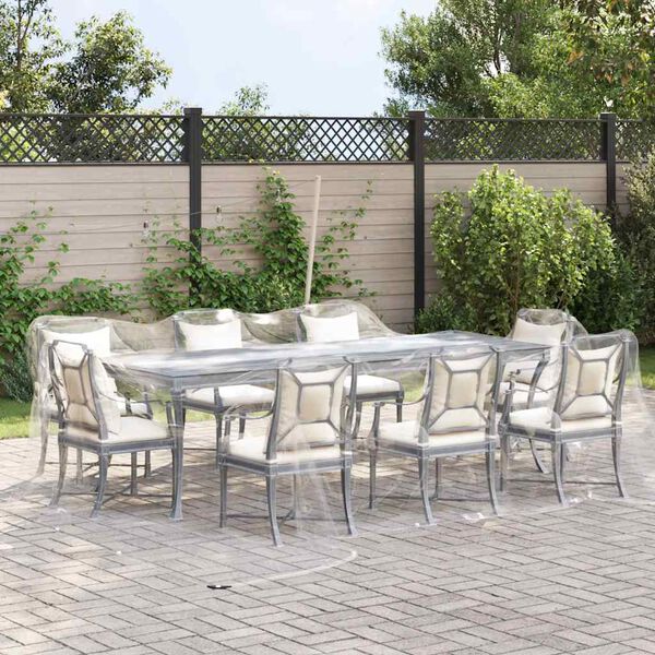 vidaXL Transparente Plane mit &Ouml;sen 5x5 m PVC