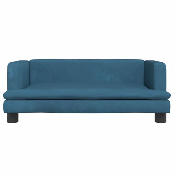 vidaXL Kindersofa Blau 80x45x30 cm Samt