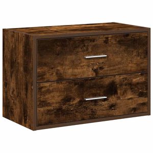 vidaXL Schrank mit 2 Schubladen R&auml;uchereiche 60x31x40 cm Holzwerkstoff