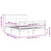 vidaXL Massivholzbett mit Kopfteil Weiß