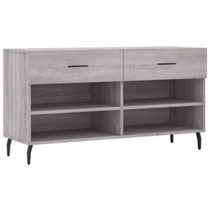 vidaXL Schuhbank Grau Sonoma 102x35x55 cm Holzwerkstoff