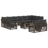 vidaXL Gartensofa-set 13 stk. Grau und Dunkelgrau Poly-Rattan