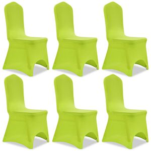 vidaXL Stretch Stuhlbezug 6 St&uuml;ck Gr&uuml;n
