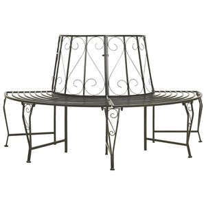 vidaXL Baumb&auml;nke 1-Sitzanzahl &Oslash; 160 x 89 cm Stahl