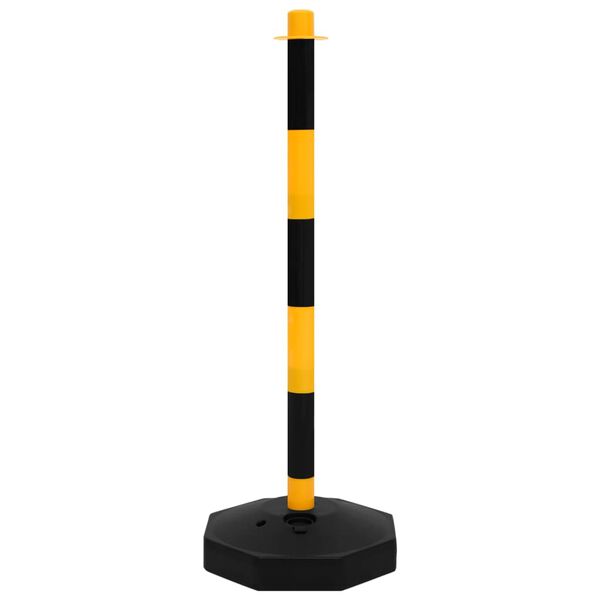 vidaXL Kettenpfosten-Set mit 10 m Kunststoffkette