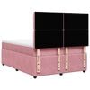 vidaXL Boxspringbett mit Matratze Rosa 140x200 cm Samt