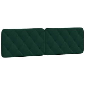 vidaXL Kopfteil-Kissen Dunkelgr&uuml;n 160 cm Samt