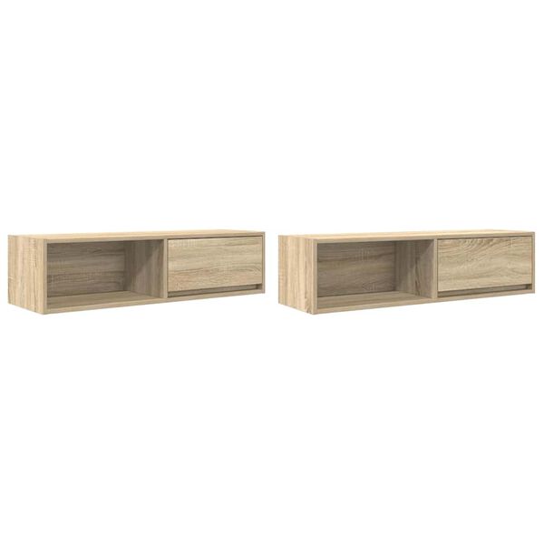 vidaXL TV-Schr&auml;nke 2 Stk. Sonoma-Eiche 100x31x25,5 cm Holzwerkstoff