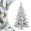 vidaXL K&uuml;nstlicher klappbarer Weihnachtsbaum Wei&szlig; 180 cm PVC und Stahl