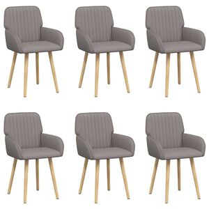 vidaXL Esszimmerst&uuml;hle 6 stk. Stoff Taupe 56,5 x 50 x 87,5 cm