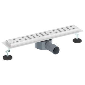 vidaXL Duschabfluss mit Glash&uuml;lle und 360&deg; Siphon Silber 50 cm