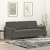 vidaXL 3-Sitzer-Sofa mit Kissen Dunkelgrau 180 cm Samt
