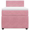 vidaXL Boxspringbett mit Matratze Rosa 90x190 cm Samt