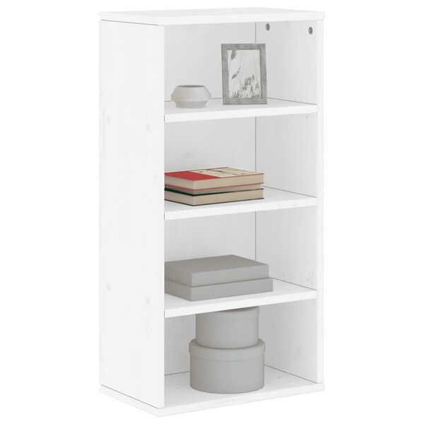 vidaXL Beistellschrank ODDA Weiß 40x24x79 cm Massivholz Kiefer
