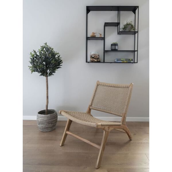 House Nordic Wandregal Avery 85x18x85 cm Schwarz