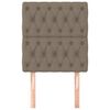 vidaXL Kopfteil Taupe 80x7x118/128 cm Stoff