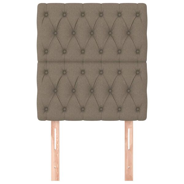 vidaXL Kopfteil Taupe 80x7x118/128 cm Stoff