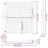 vidaXL Gartentor 100x100 cm Verwitterungsstahl Trace-Design