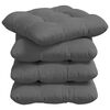vidaXL Sitzkissen 4 stk. Mikrofaserstoff Dunkelgrau 45 x 45 cm