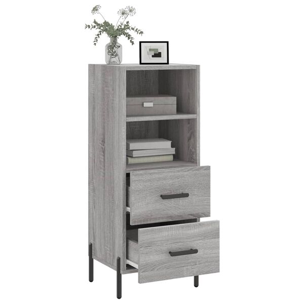 vidaXL Sideboard Grau Sonoma 34,5x34x90 cm Holzwerkstoff