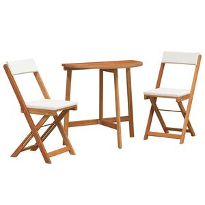 vidaXL Bistrogarnitur mit Kissen 3 pcs &Ouml;l-Natur Massivholz Akazie