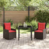vidaXL Garten Essgruppe 3 pcs Braun Poly Rattan