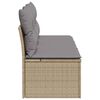 vidaXL Gartensofa mit Kissen 3-Sitzer Beige Poly Rattan