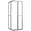 vidaXL Duschkabine Matt ESG 80x80x180 cm Schwarz