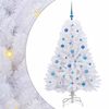 vidaXL K&uuml;nstlicher klappbarer Weihnachtsbaum Wei&szlig; 150 cm PVC und Stahl
