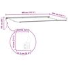 vidaXL Einziehbare Markise Hellgrau 400 x 300 cm Polyester und Metall