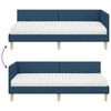 vidaXL Eckbettgestell mit Matratze Sonstiges 2 pcs Blau Stoff