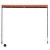 vidaXL Einziehbare Markise mit LED 250&times;150 cm Orange und Braun