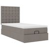 vidaXL Ottoman-Bett mit Matratze Taupe 100x200 cm Stoff