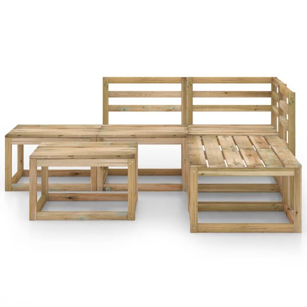 vidaXL 6-tlg. Garten-Lounge-Set Gr&uuml;n Impr&auml;gniertes Kiefernholz