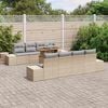 vidaXL Garten Essgruppe mit Kissen 9 pcs Beige und Grau