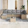 vidaXL Gartensofa-set Beige Poly-Rattan