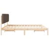 vidaXL Bettgestell mit gepolstertem Kopfteil Taupe 200 x 200 cm