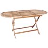 vidaXL Klappbarer Gartentisch Natur 160 x 80 x 76 cm Massivholz Teak