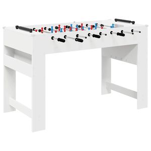 vidaXL Tischfu&szlig;balltisch Wei&szlig; 125 x 60,5 x 80 cm Holzwerkstoff