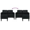 vidaXL 2-Sitzer-Sofa mit Chaiselongue L-f&ouml;rmig Schwarz 125 cm Kunstleder