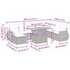 vidaXL 9-tlg. Garten-Sofagarnitur mit Kissen Beige Poly Rattan