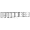 vidaXL Outdoor-Hundezwinger Stahl mit &Uuml;berdachung 24,2 m&sup2;