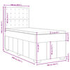 vidaXL Boxspringbett mit Matratze Blau 100x200 cm Stoff