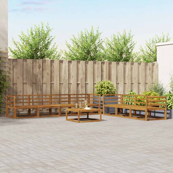 vidaXL Outdoor-Sofagarnitur 8 pcs Natur Massivholz Akazie