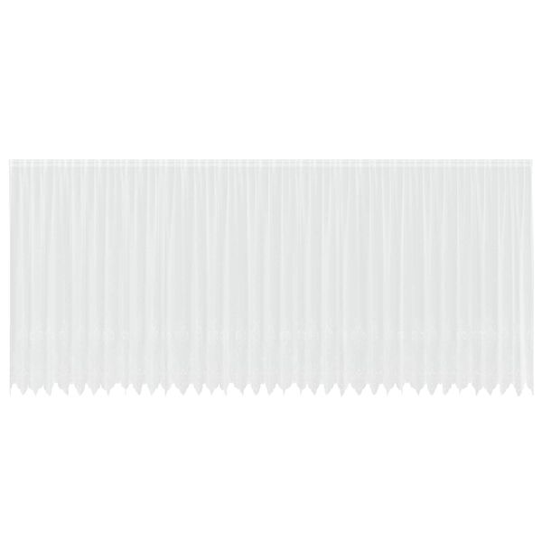 vidaXL Spitzenvorhang mit Vorh&auml;ngen Wei&szlig; 900 x 240 cm Polyester