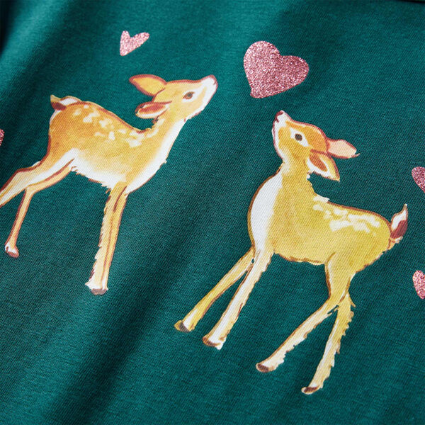 Kinder-Langarmshirt Dunkelgr&uuml;n 92