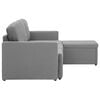 vidaXL Modulares 3-Sitzer-Schlafsofa Hellgrau Stoff